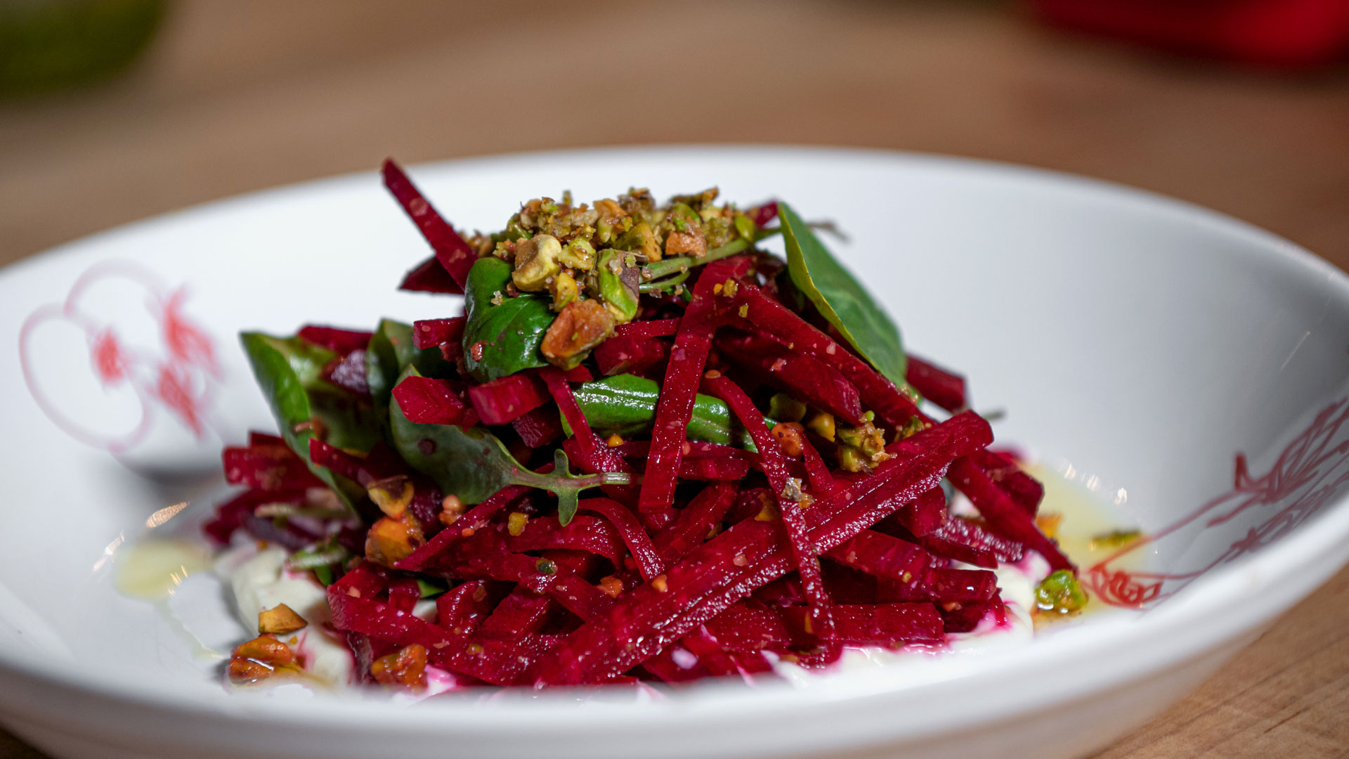 Beet Salad with Pistachio Vinaigrette