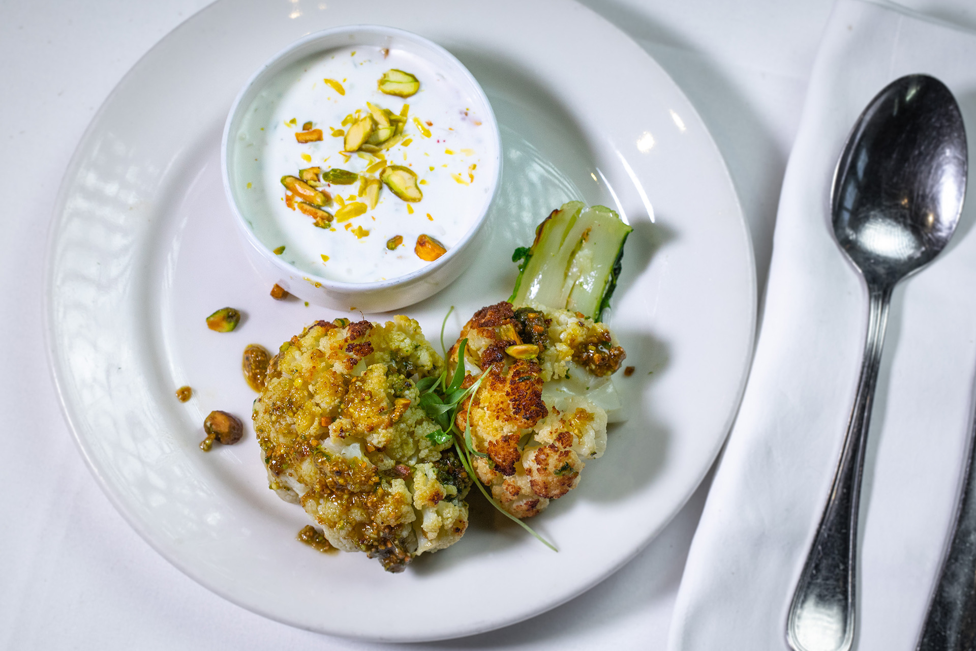 Roasted Cauliflower with Pistachio