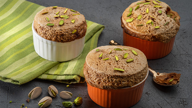 Baked California Pistachio Soufflé