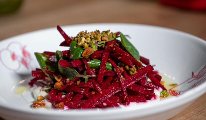 Beet Salad with Pistachio Vinaigrette