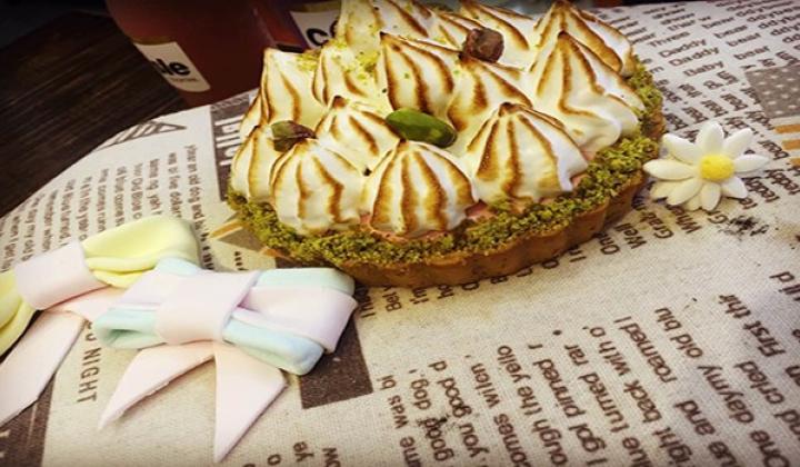 California Pistachio Meringue Tart 