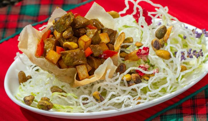 Curried Angus Beef in a Golden Cup