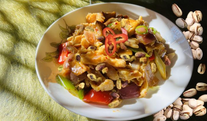 Kung Pao Chicken with American Pistachios