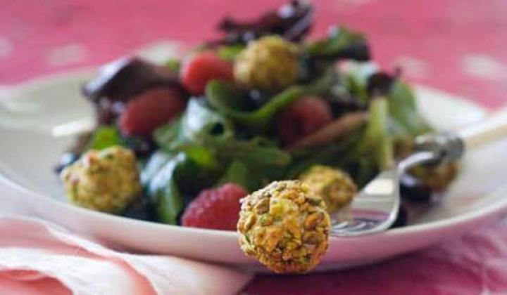 Pistachio Berry Goat Cheese Salad