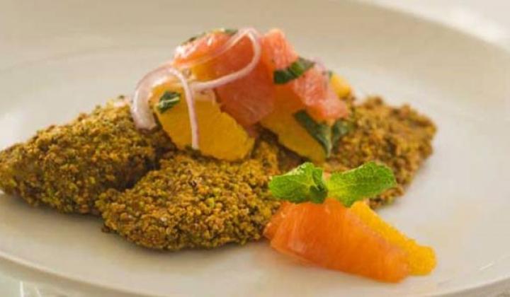 Pistachio Crusted Tilapia with Citrus Salsa