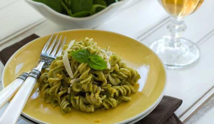 PISTACHIO PESTO WITH GLUTEN FREE PASTA 