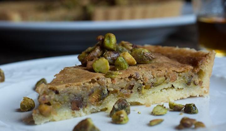 Pistachio Tart with Shortbread Crust 