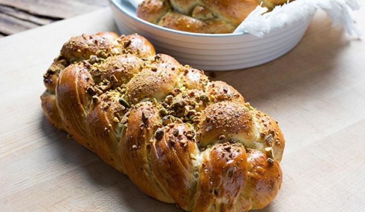 Pistachio Challah (Sweet Egg Bread)