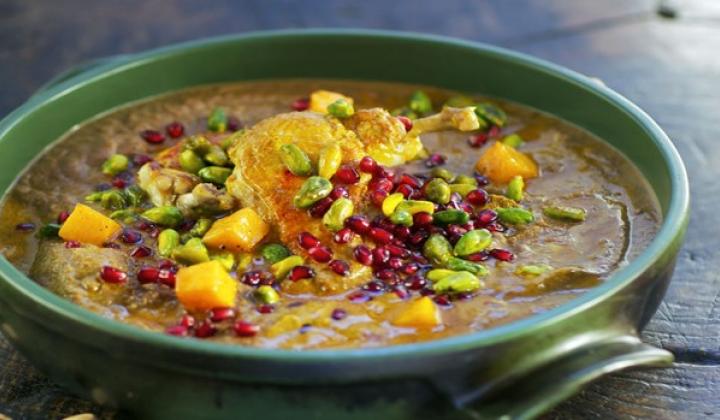 Pomegranate and Pistachio Braise 